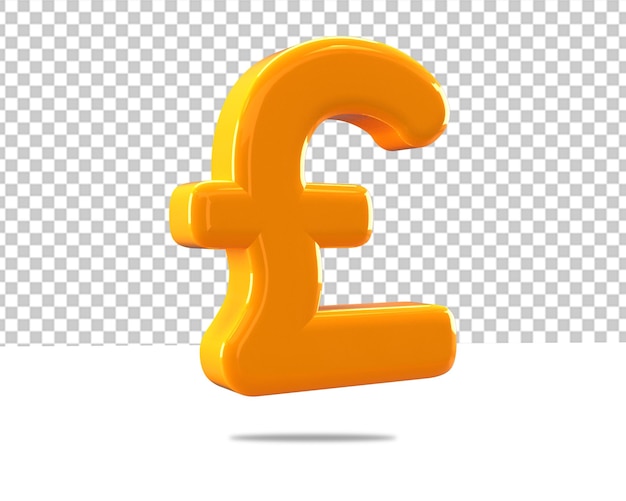 PSD british money 3d icon