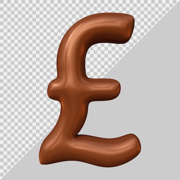 British pound sterling sign currency icon in 3d render