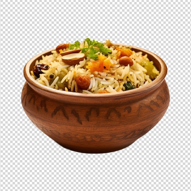 PSD briyani isolated on white background