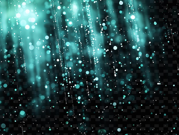 PSD broadcast glowing surreal rain with gossamer mist and cyan r png neon light effect y2k collection