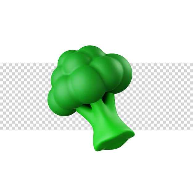 PSD broccoli icoon 3d illustratie geïsoleerd