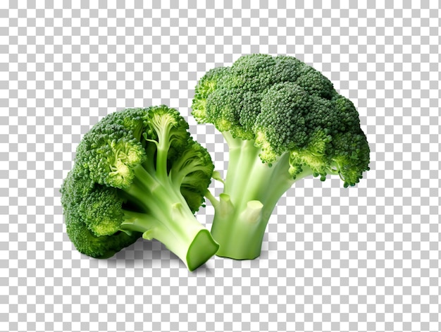 PSD broccoli isolated on white and transparent background png