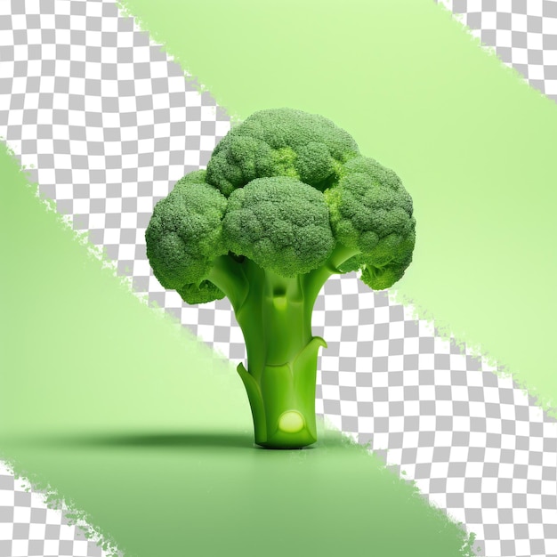 Broccoli photographed against transparent background