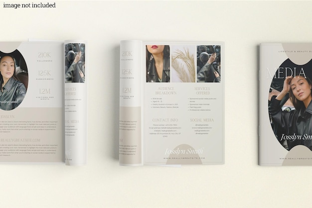 Brochure catalogo mockup