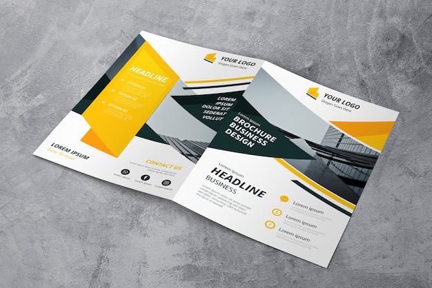 PSD brochure cover mockup