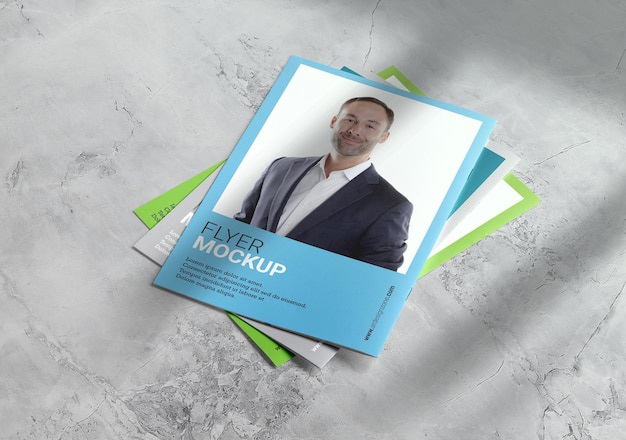 PSD brochure and flyer mockup psd mockup