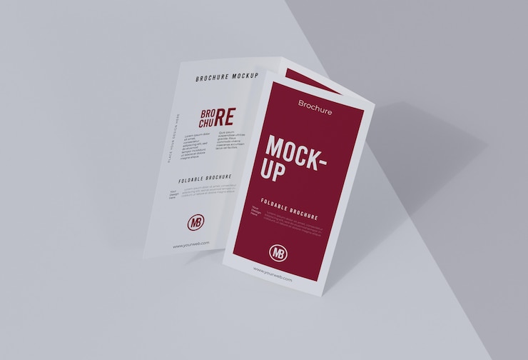 PSD brochure mock-up isolated on white