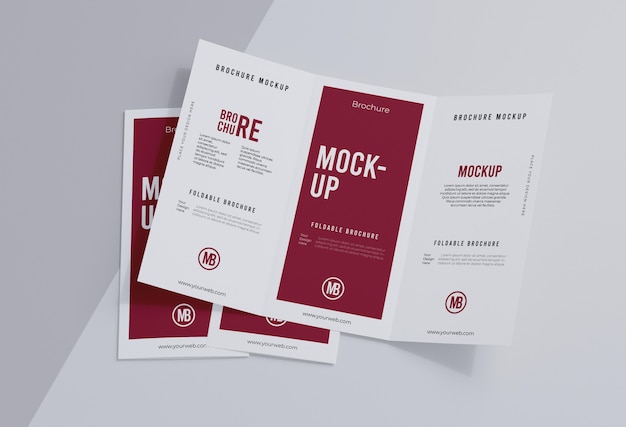 PSD brochure mock-up isolated on white