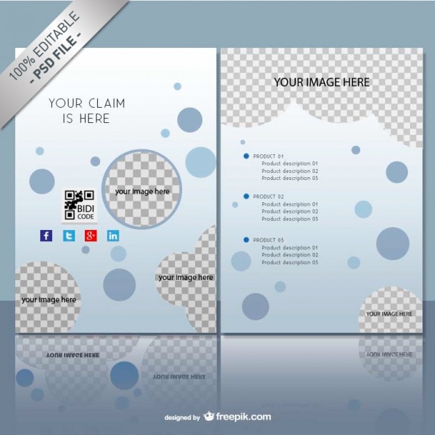 PSD brochure mock-up sjabloon gratis psd