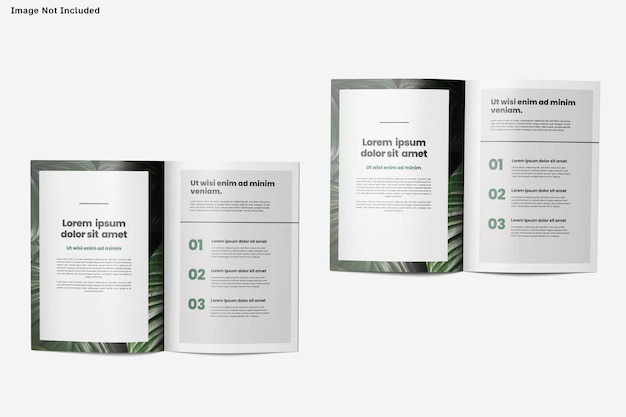 Brochure mockup design isolated