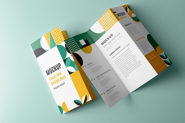 PSD brochure mockup design