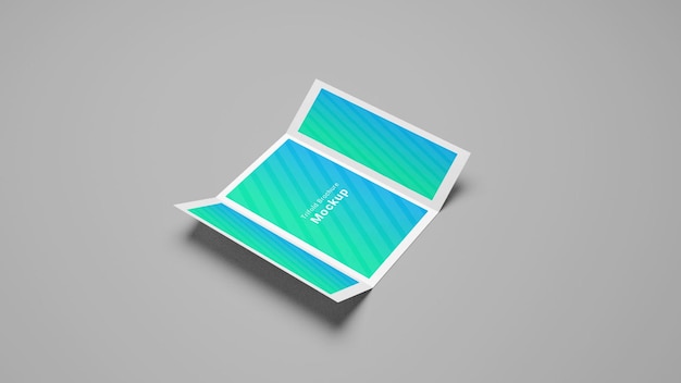 brochure mockup on gray background