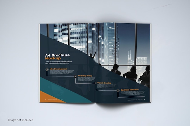 PSD brochure mockup ontwerp geïsoleerd