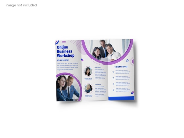 PSD brochure mockup a tre ante