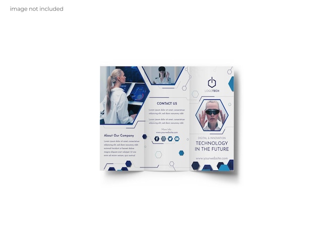 PSD brochure mockup a tre ante