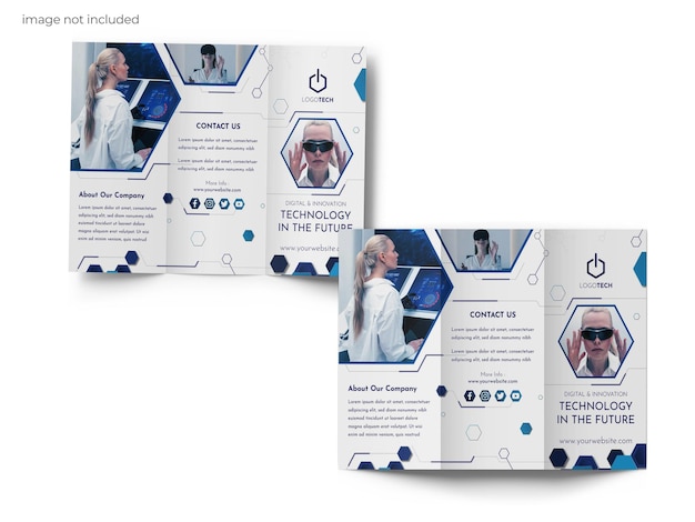 PSD brochure mockup a tre ante