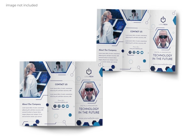 PSD brochure mockup trifold