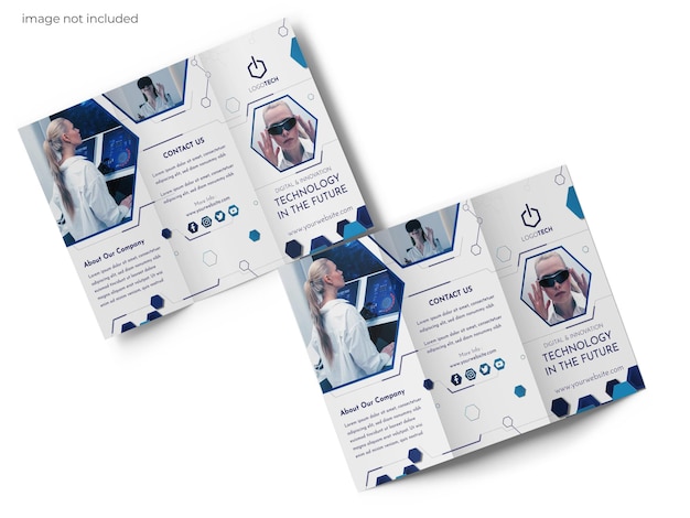 Brochure mockup trifold