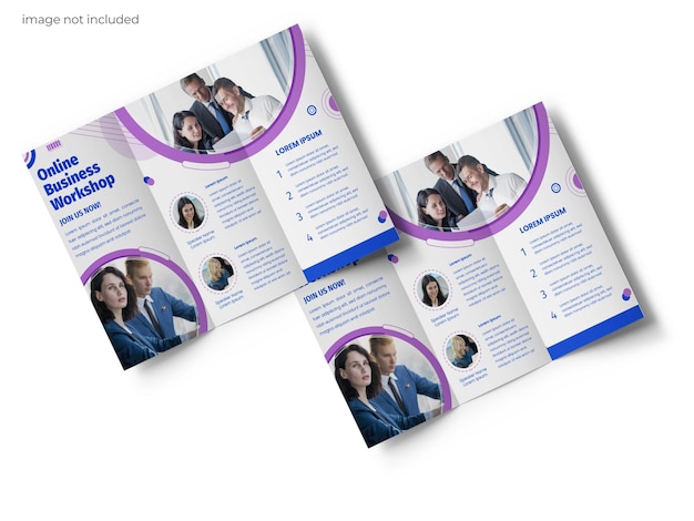 Brochure mockup a tre ante