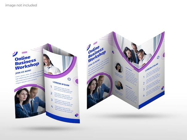 Brochure mockup trifold