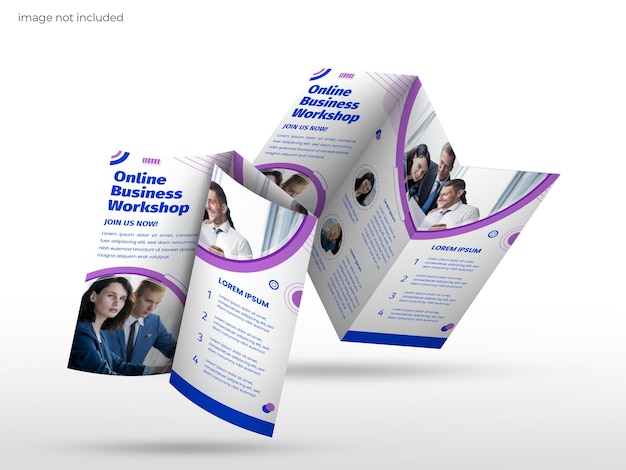 Brochure mockup a tre ante