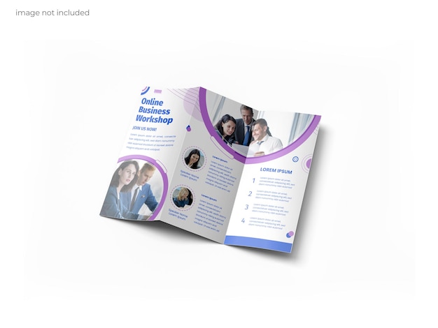 Brochure mockup trifold