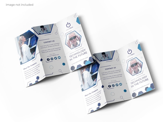 PSD brochure mockup trifold