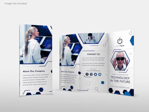 PSD brochure mockup trifold