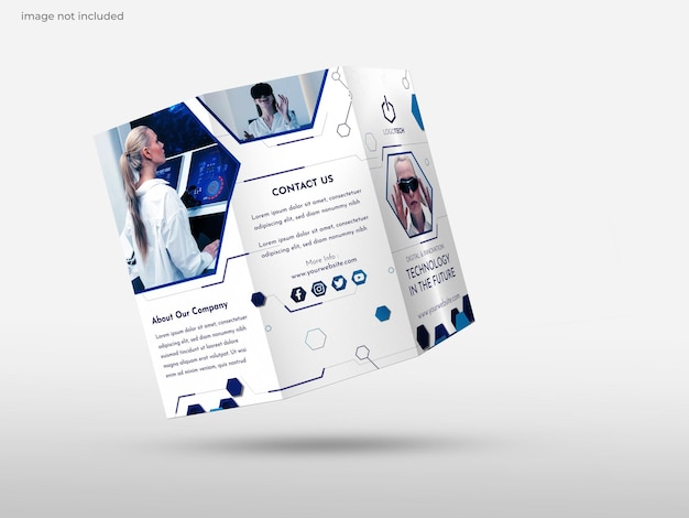 PSD brochure mockup a tre ante