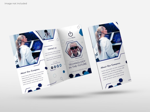 PSD brochure mockup trifold