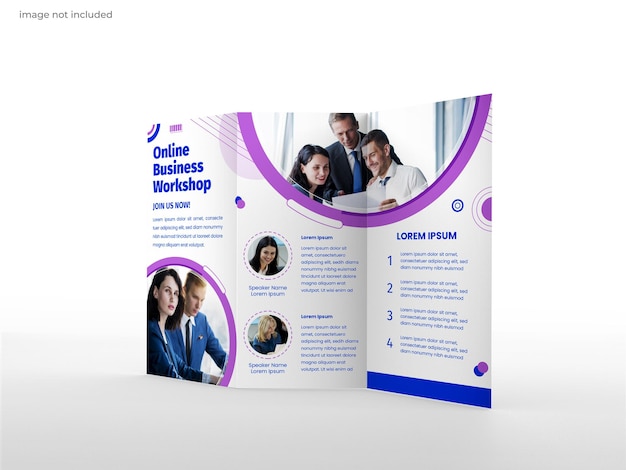 PSD brochure mockup trifold