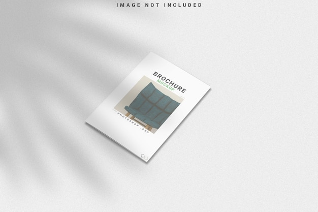 PSD brochure mockup with shadow overlay