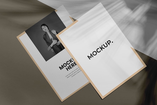 Brochure shadow overlay mock up