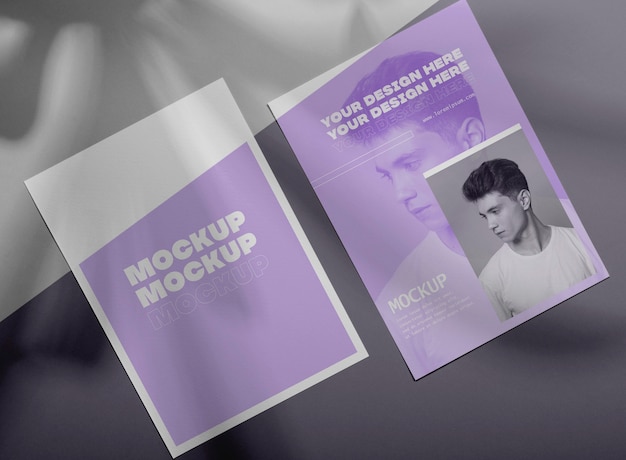 PSD brochure shadow overlay