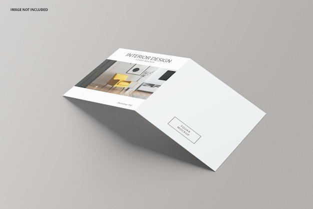 Brochure Square Bifold Mockup