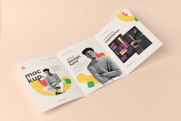 PSD mockup di progettazione dello studio dell'opuscolo