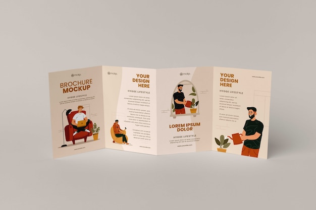 PSD mockup di progettazione dello studio dell'opuscolo