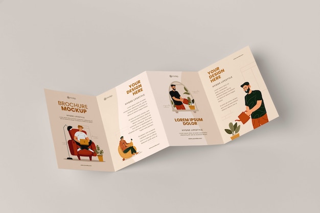 PSD mockup di progettazione dello studio dell'opuscolo