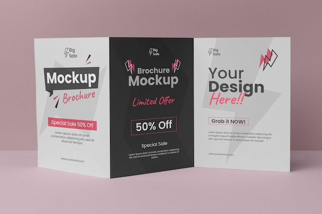 PSD mockup di progettazione dello studio dell'opuscolo