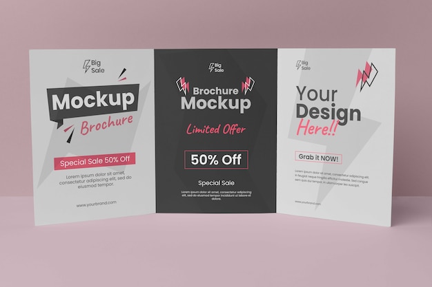 PSD mockup di progettazione dello studio dell'opuscolo