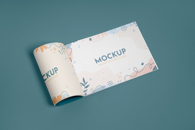 Brochure in studio mockup