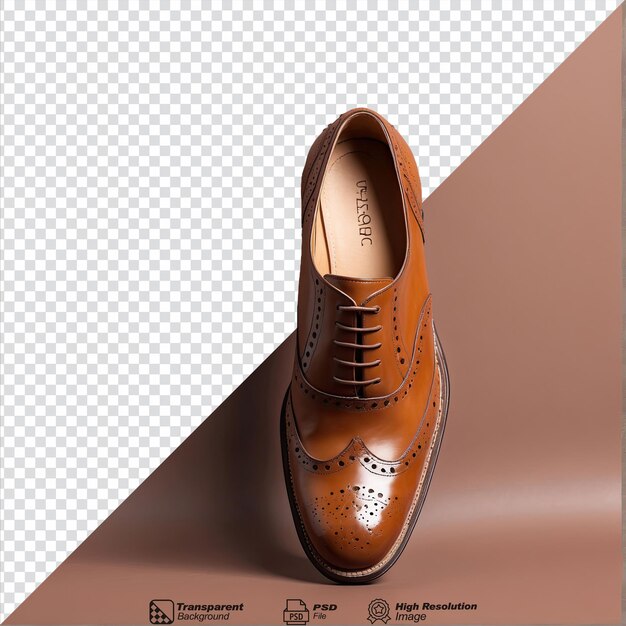 PSD brogue shoe isolated on transparent background