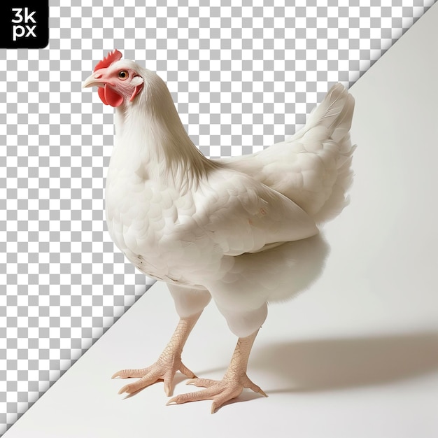 PSD broiler chicken isolated on transparent background