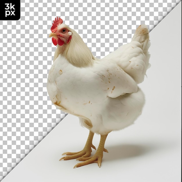 PSD broiler chicken isolated on transparent background