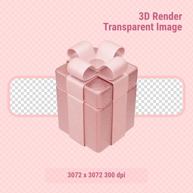 Brokat Różowy Pudełko 3D Renderowanie Ilustracja