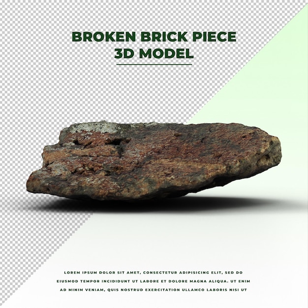 PSD broken brick piece