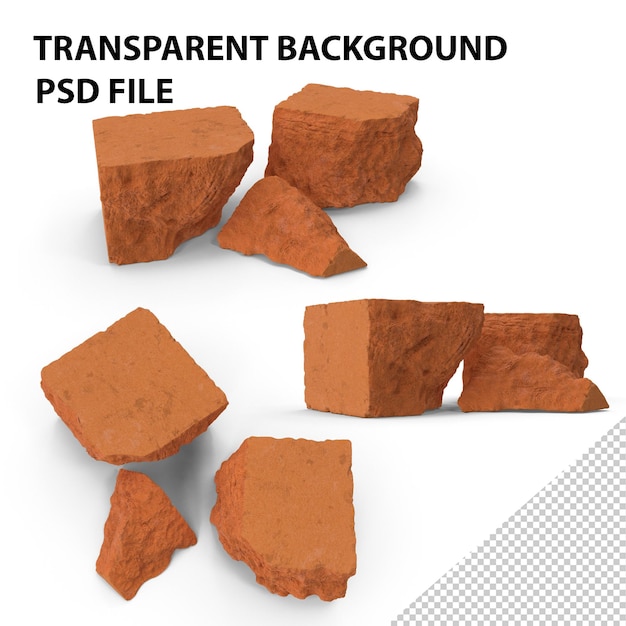 PSD broken brick png