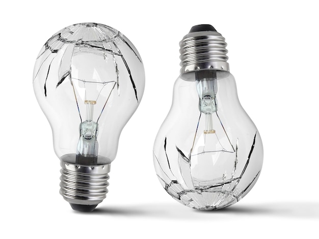 PSD broken bulb transparent background