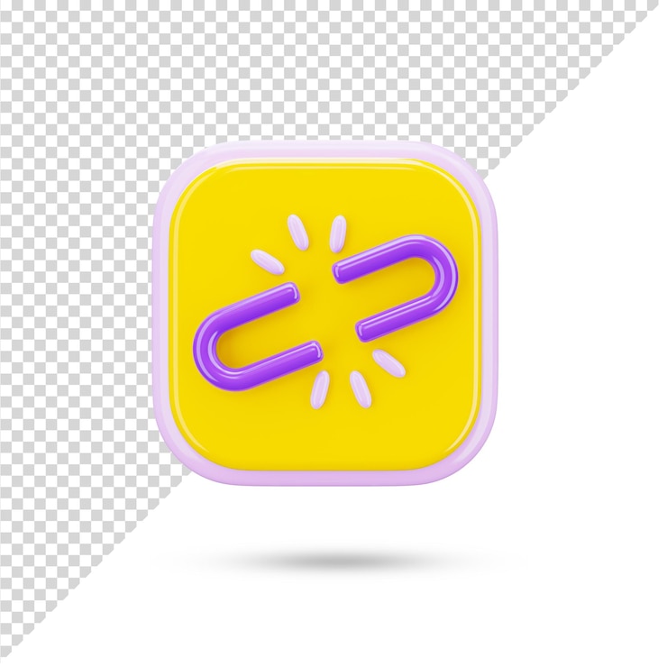 PSD 壊れたチェーン 3 d 透明アイコン 3 d レンダリングされた 3 d シンボルと記号
