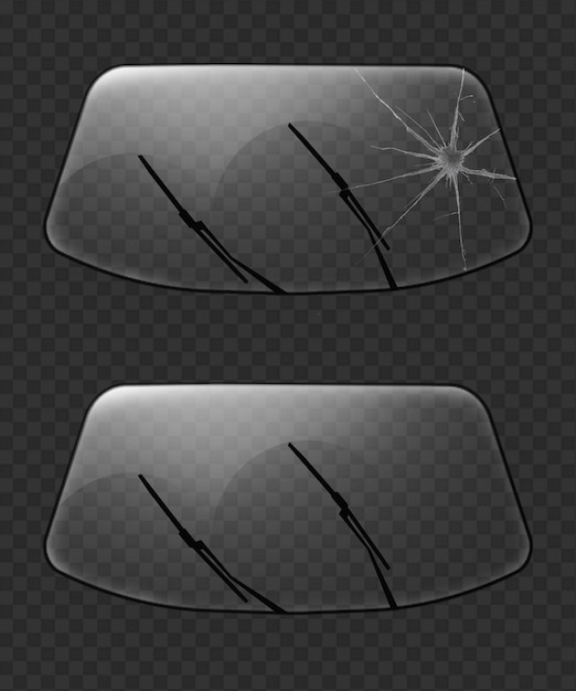 Broken and Clean Windshields